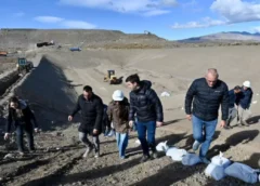 Torres y Taccetta recorrieron la obra del nuevo módulo de la Planta de Tratamiento de Residuos Sólidos Urbanos de Esquel