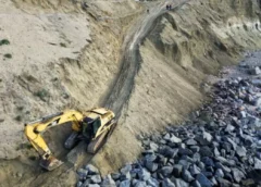 Avanzan las obras de protección costera del Cerro Chenque